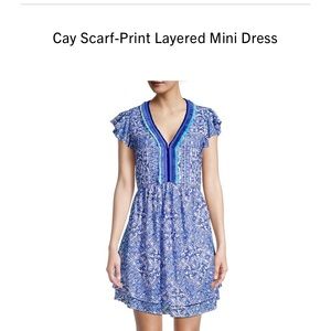 Vineyard Vines ruffle sleeve layered mini dress